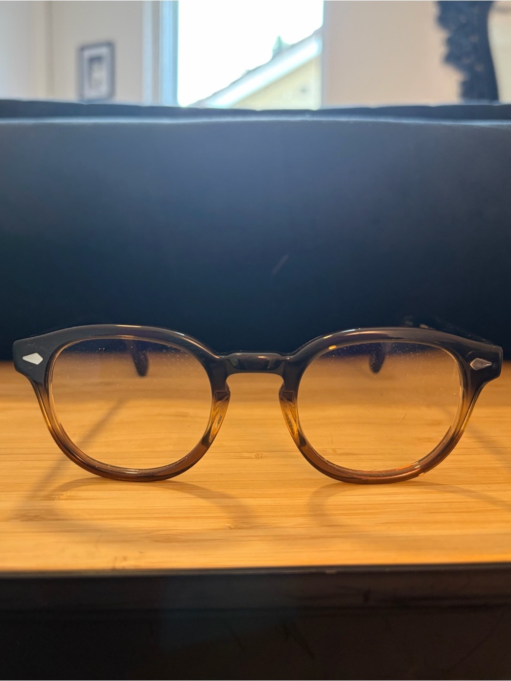 MOSCOT - Kentish Classic Men's glasses. Grey-Brown fade. Size 49.